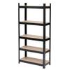 5 Tier Heavy Duty Metal Shelving Rack Unit Garage Storage Shelf Black UK view 4