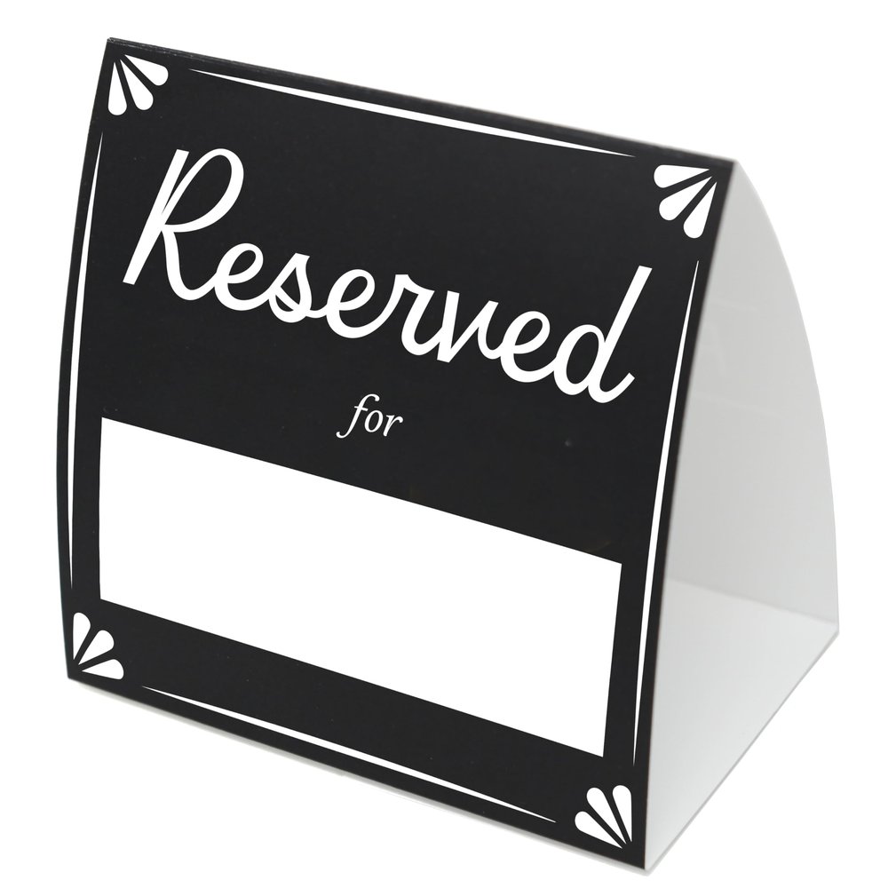 Reserved For Table Signs 20 Pack