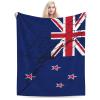 Flag of New Zealand Texture Effect Throw Blanket for Men Women Couch Bed Sofa Throw Blanket 60"x50" Blankets view 1