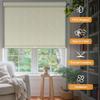 DOING-X Blackout Roller Shades for Windows Cordless Roller Blinds Custom Size Room Darkening Shades with Cassette Valance Thermal Insulated Linen Fabric Pull Down Window Shades(39.5" W x 44" H) Green view 3