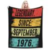 Legendary Since September 1976 Throw Blanket for Men Women Couch Bed Sofa Throw Blanket 50"x40" Blankets view 1