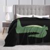 Cute Crocodile Standing Throw Blanket for Men Women Couch Bed Sofa Throw Blanket 60"x50" Blankets view 4