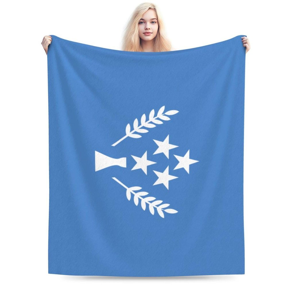 BASTU Flag of Kosrae Throw Blanket for Men Women Couch Bed Sofa Throw Blanket 60""x50"" Blankets, Black