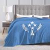 BASTU Flag of Kosrae Throw Blanket for Men Women Couch Bed Sofa Throw Blanket 60""x50"" Blankets, Black view 4