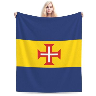 BASTU Flag of Madeira Throw Blanket for Men Women Couch Bed Sofa Throw Blanket 60""x50"" Blankets, Black
