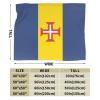 BASTU Flag of Madeira Throw Blanket for Men Women Couch Bed Sofa Throw Blanket 60""x50"" Blankets, Black view 3