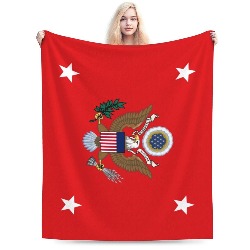 Flag of The United States Secretary of The Army Throw Blanket for Men Women Couch Bed Sofa Throw Blanket 60"x50" Blankets