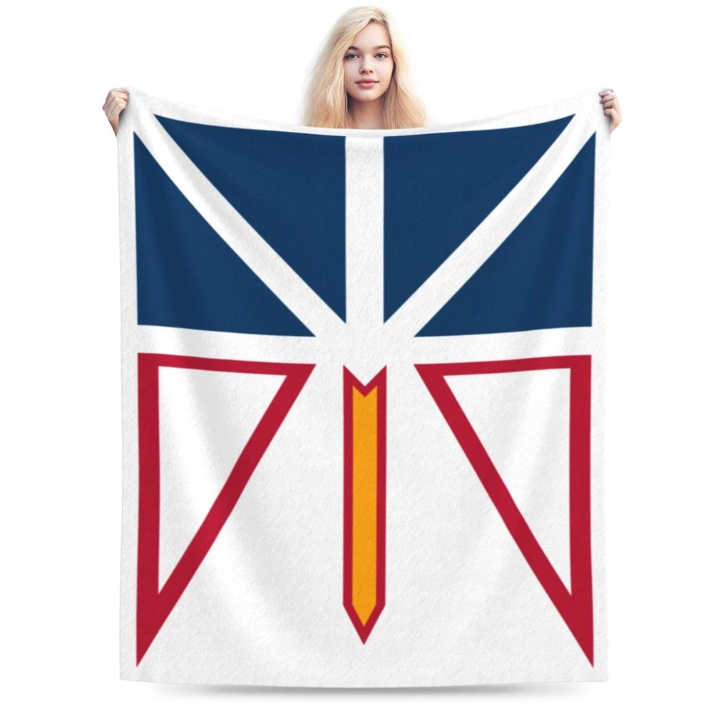 BASTU Flag of Newfoundland and Labrador Throw Blanket for Men Women Couch Bed Sofa Throw Blanket 60"x50" Blankets