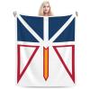 BASTU Flag of Newfoundland and Labrador Throw Blanket for Men Women Couch Bed Sofa Throw Blanket 60"x50" Blankets view 1