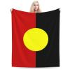 BASTU Australian Aboriginal Flag Throw Blanket for Men Women Couch Bed Sofa Throw Blanket 60"x50" Blankets view 1
