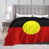 BASTU Australian Aboriginal Flag Throw Blanket for Men Women Couch Bed Sofa Throw Blanket 60"x50" Blankets view 4