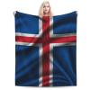 Silk Style Flag of Iceland Throw Blanket for Men Women Couch Bed Sofa Throw Blanket 50"x40" Blankets view 1
