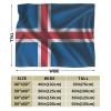 Silk Style Flag of Iceland Throw Blanket for Men Women Couch Bed Sofa Throw Blanket 50"x40" Blankets view 3