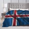 Silk Style Flag of Iceland Throw Blanket for Men Women Couch Bed Sofa Throw Blanket 50"x40" Blankets view 4