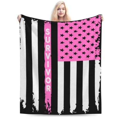Breast Cancer Awareness Survivor Throw Blanket for Men Women Couch Bed Sofa Throw Blanket 40"x30" Blankets