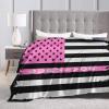 Breast Cancer Awareness Survivor Throw Blanket for Men Women Couch Bed Sofa Throw Blanket 40"x30" Blankets view 4