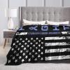 American Flag Stomach Cancer Awareness Fight Throw Blanket for Men Women Couch Bed Sofa Throw Blanket 60"x50" Blankets view 4