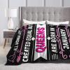 BASTU All Women are Created Equal But Queens are Born in January Throw Blanket for Men Women Couch Bed Sofa Throw Blanket 60""x50"" Blankets, Black view 4