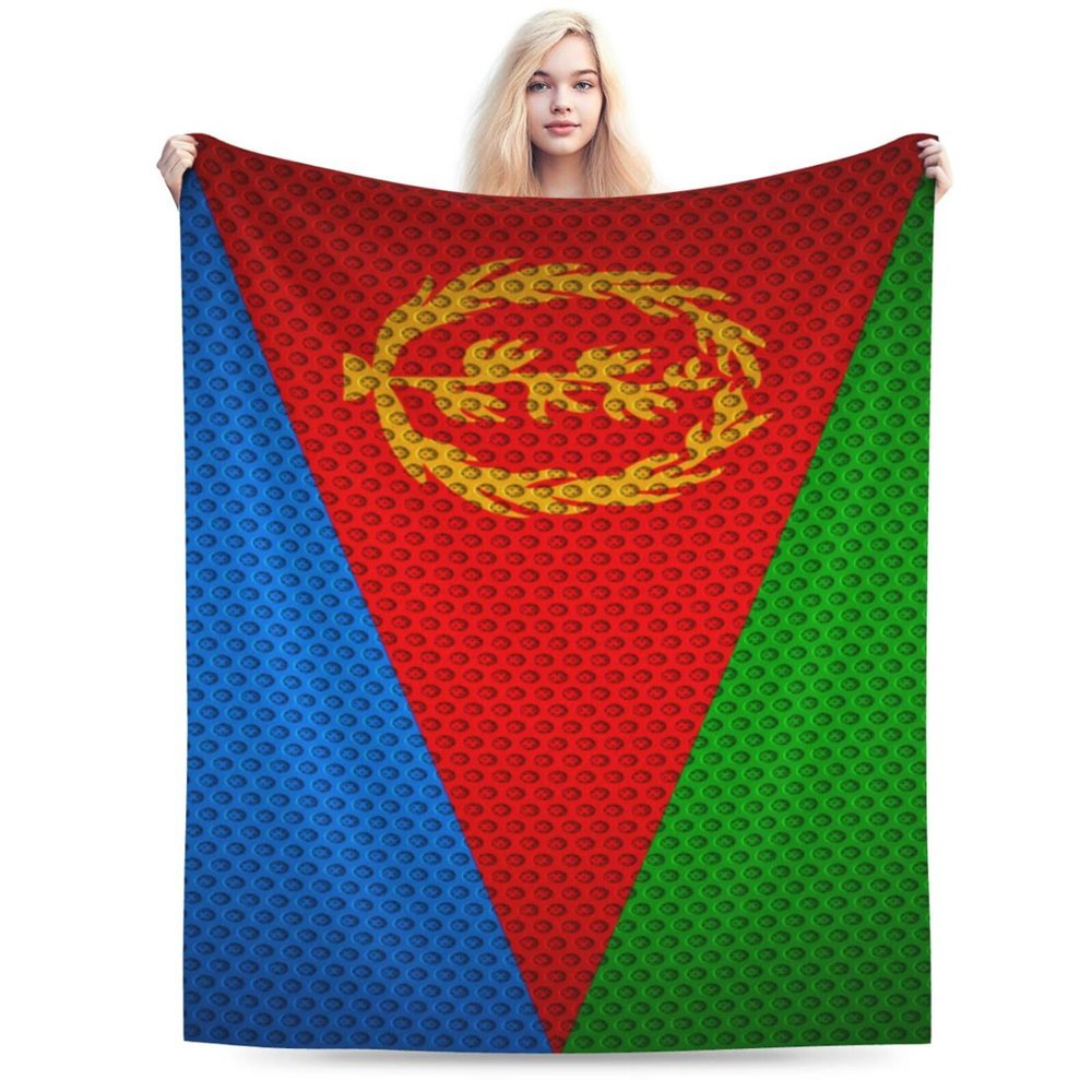 Flag of Eritrea Throw Blanket for Men Women Couch Bed Sofa Throw Blanket 50"x40" Blankets