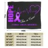 Hope for A Cure Stomach Cancer Awareness Throw Blanket for Men Women Couch Bed Sofa Throw Blanket 60"x50" Blankets view 3