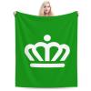 Flag of Charlotte, North Carolina (Green) Throw Blanket for Men Women Couch Bed Sofa Throw Blanket 60"x50" Blankets view 1