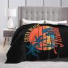 BASTU Cocoa Beach Florida Throw Blanket for Men Women Couch Bed Sofa Throw Blanket 60""x50"" Blankets, Black view 4