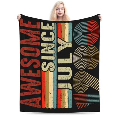 BASTU Awesome Since July 1980 Throw Blanket for Men Women Couch Bed Sofa Throw Blanket 40""x30"" Blankets, Black