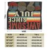 BASTU Awesome Since July 1980 Throw Blanket for Men Women Couch Bed Sofa Throw Blanket 40""x30"" Blankets, Black view 3