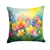 Caroline's Treasures Flowers in Watercolor Floral Throw Pillow, 18Hx18W, Freesias 1565 view 1