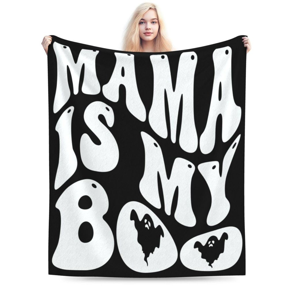 Mama Is My Boo-Wave Throw Blanket for Men Women Couch Bed Sofa Throw Blanket 60"x50" Blankets