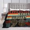 Awesome Since January 1980 Throw Blanket for Men Women Couch Bed Sofa Throw Blanket 60"x50" Blankets view 4