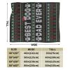 Best Dog Dad Ever Christmas Throw Blanket for Men Women Couch Bed Sofa Throw Blanket 80"x60" Blankets view 3