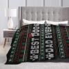 Best Dog Dad Ever Christmas Throw Blanket for Men Women Couch Bed Sofa Throw Blanket 80"x60" Blankets view 4