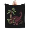 Scorpion with Palm Leaf Throw Blanket for Men Women Couch Bed Sofa Throw Blanket 60"x50" Blankets view 1