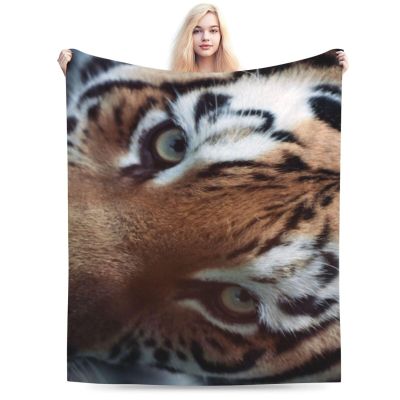BASTU Tiger Face Throw Blanket for Men Women Couch Bed Sofa Throw Blanket 50""x40"" Blankets, Black