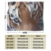 BASTU Tiger Face Throw Blanket for Men Women Couch Bed Sofa Throw Blanket 50""x40"" Blankets, Black view 3