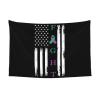 SMLBNE Fight Anal Cancer Survivor American Flag Soft Plush Tapestry - Versatile Decor for Bedroom, Living Room, Dorm - 60x40 In view 1