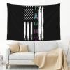 SMLBNE Fight Anal Cancer Survivor American Flag Soft Plush Tapestry - Versatile Decor for Bedroom, Living Room, Dorm - 60x40 In view 2