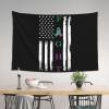 SMLBNE Fight Anal Cancer Survivor American Flag Soft Plush Tapestry - Versatile Decor for Bedroom, Living Room, Dorm - 60x40 In view 3