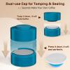 Nessus Reusable Vertuo Capsule Kit, [ALSeal EZ FIT] for Refillable Pods with 100 Pcs Aluminum Foil Seal Lids, Holder, Brush, for Refilling Vertuo Pods Reusable Vertuoline Pod(Blue) view 2