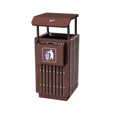 Trash Cans Commercial Outdoor Trash Can Large Trash Bins Classic Design Garbage Can for Garden Hotel Mall Waste Bins 10.5 Gallons Recycle