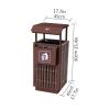 Trash Cans Commercial Outdoor Trash Can Large Trash Bins Classic Design Garbage Can for Garden Hotel Mall Waste Bins 10.5 Gallons Recycle view 2