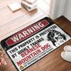 Floor Mats for Home Entrance Warning This Property is Protected by A Highly Trained Bernese Mountain Dog Rug Camping Mat Outdoor Shoe Mats for Entryway Indoor(Size:50X80CM) view 1