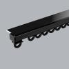 MZQMK Curtain Track Gliders, Curtain Track System, Ceiling Curtain Rod, Ceiling Curtain Track, Heavy Duty Curtain Rods, for Living Room Bedroom Room Shower Divider White(Color:Black,Size:300cm/9.8FT) view 1