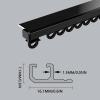 MZQMK Curtain Track Gliders, Curtain Track System, Ceiling Curtain Rod, Ceiling Curtain Track, Heavy Duty Curtain Rods, for Living Room Bedroom Room Shower Divider White(Color:Black,Size:300cm/9.8FT) view 2