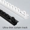 MZQMK Curtain Track Gliders, Curtain Track System, Ceiling Curtain Rod, Ceiling Curtain Track, Heavy Duty Curtain Rods, for Living Room Bedroom Room Shower Divider White(Color:Black,Size:300cm/9.8FT) view 3