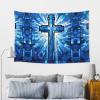SMLBNE Jesus Christ Cross Religious Stained Glass Style Soft Plush Tapestry - Versatile Decor for Bedroom, Living Room, Dorm - 60x40 In view 4