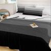 Quilts Twin XL Size Modern Simple Stripes Soft Comforter Bedding Set for Bed, Country Gradient Gray Lightweight Quilte Bedspread with Pillow Cover(2 Pieces) for All Season, 68x98 Inch view 2