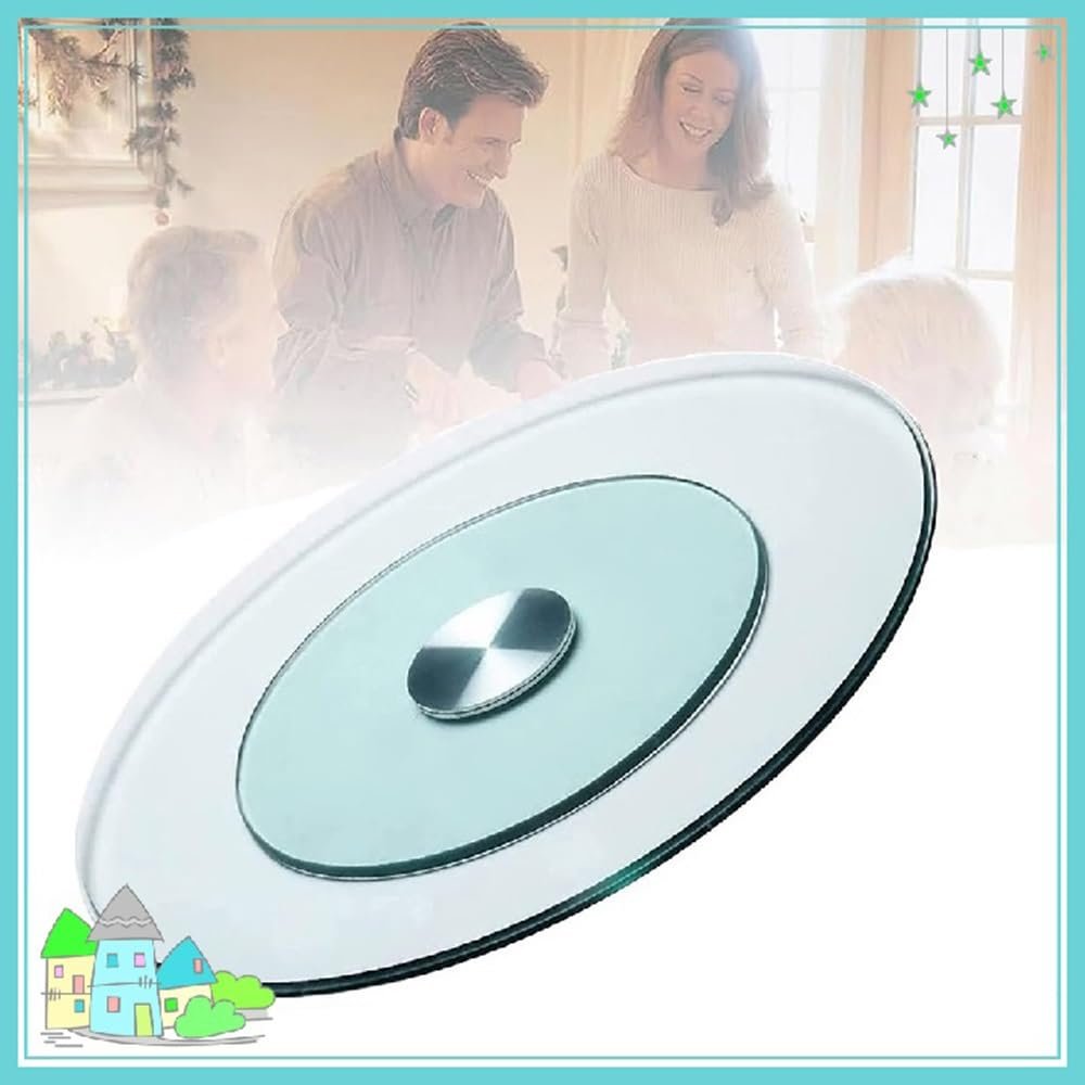 FIEZFEAT 30in(80cm) Large Lazy Susan Turntable Round Rotating Serving Tray for Dining Table Heavy Duty Tabletop Serving Plate, Eazy to Share Food, Smooth, Heavy Duty(80cm-30inch)