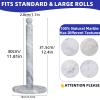Natural Marble Paper Towel Holder for Kitchen Countertop - 2.6 lbs (1.2kg) Heavy Duty Weighted Base for One-Handed Tearing - Fits Jumbo Rolls - Elegant Modern Design with Ball Top - White & Grey view 3